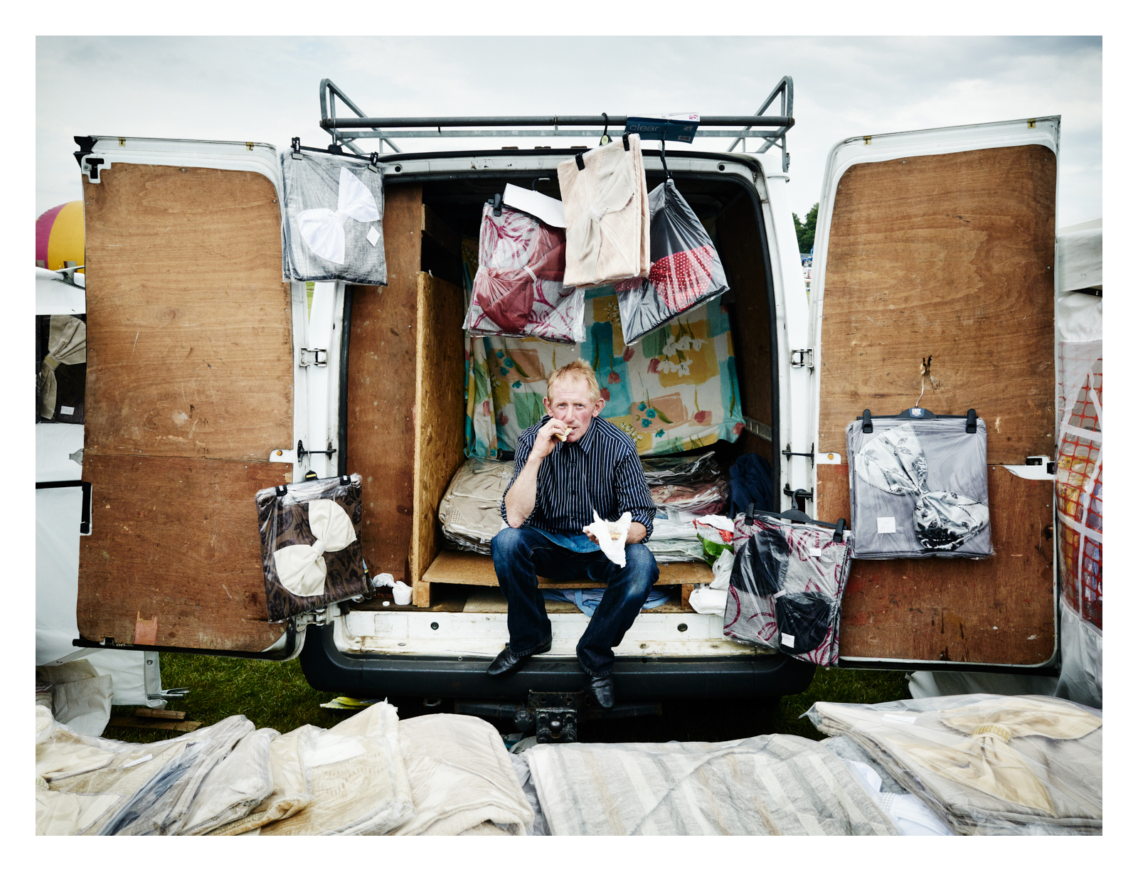 Market Trader on Derby Day, Epsom.