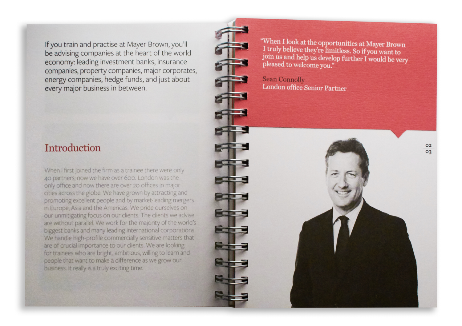 Brochure for Mayer Brown