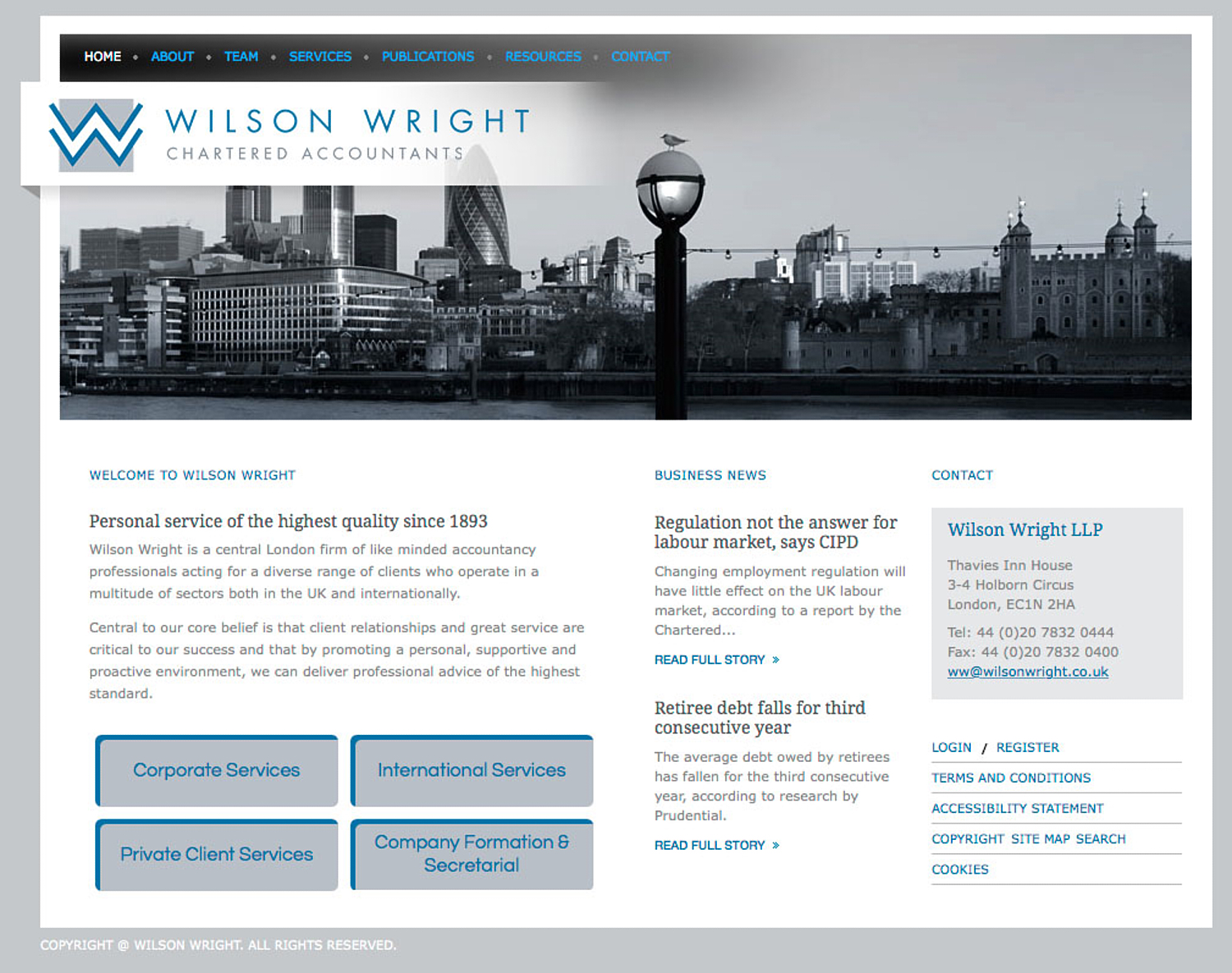 Website Banners for Wilson Wright