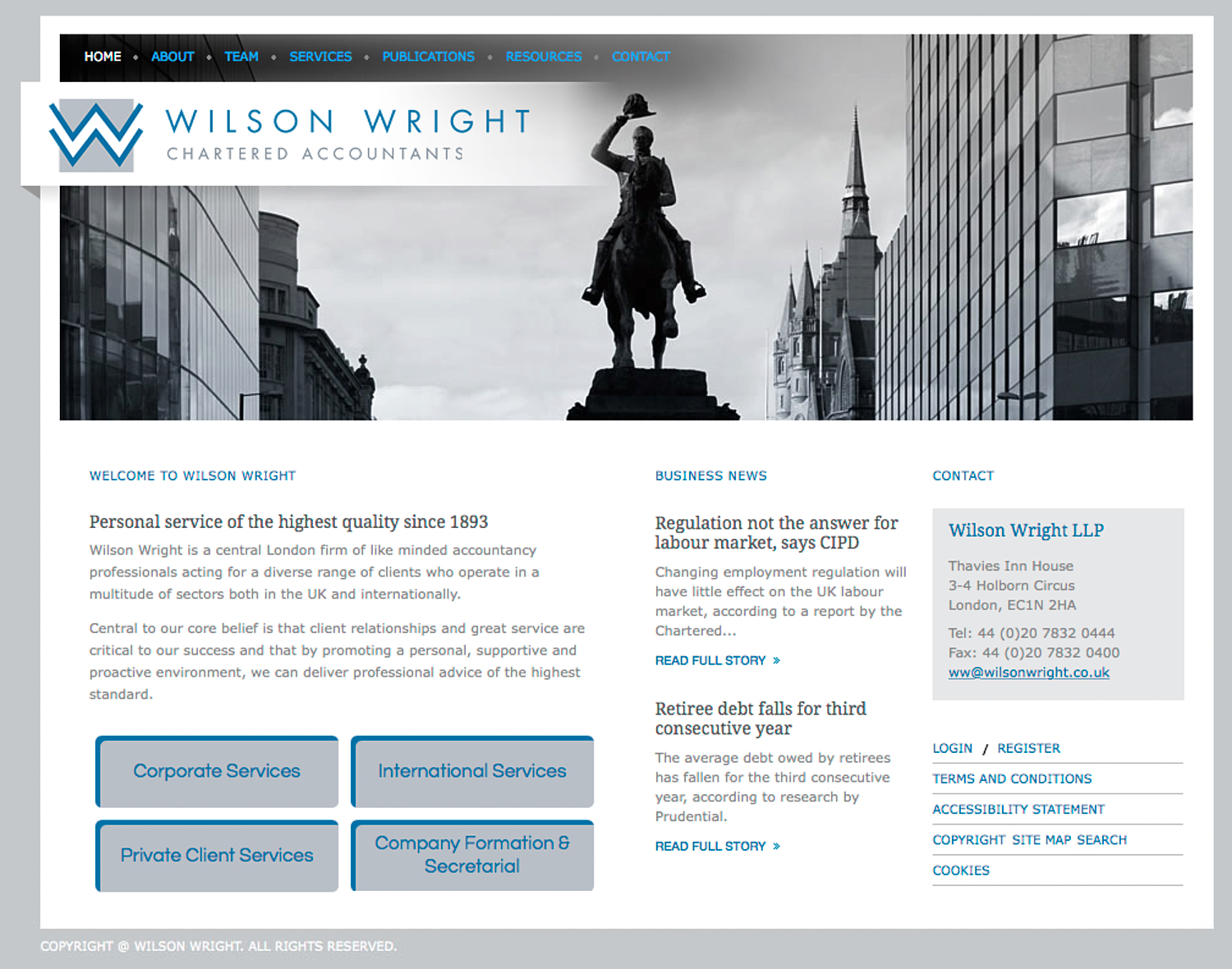 Website Banners for Wilson Wright