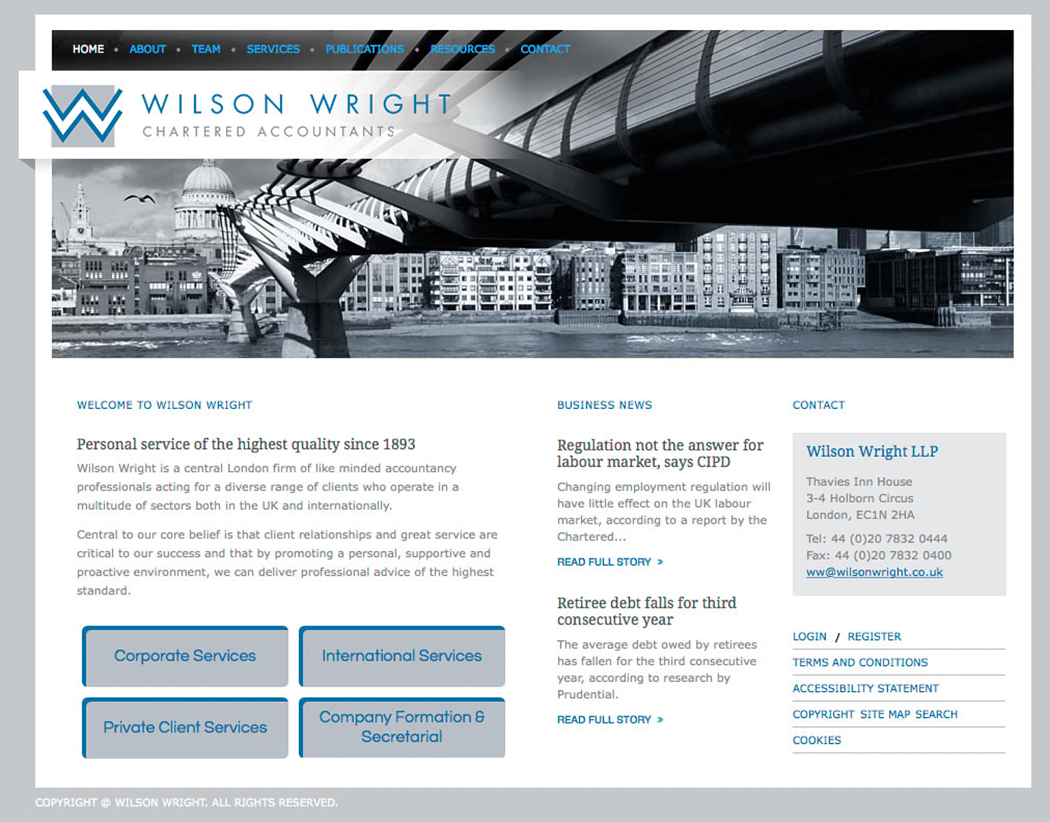 Website Banners for Wilson Wright